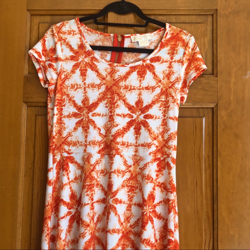 Orange and white Michael Kors dress